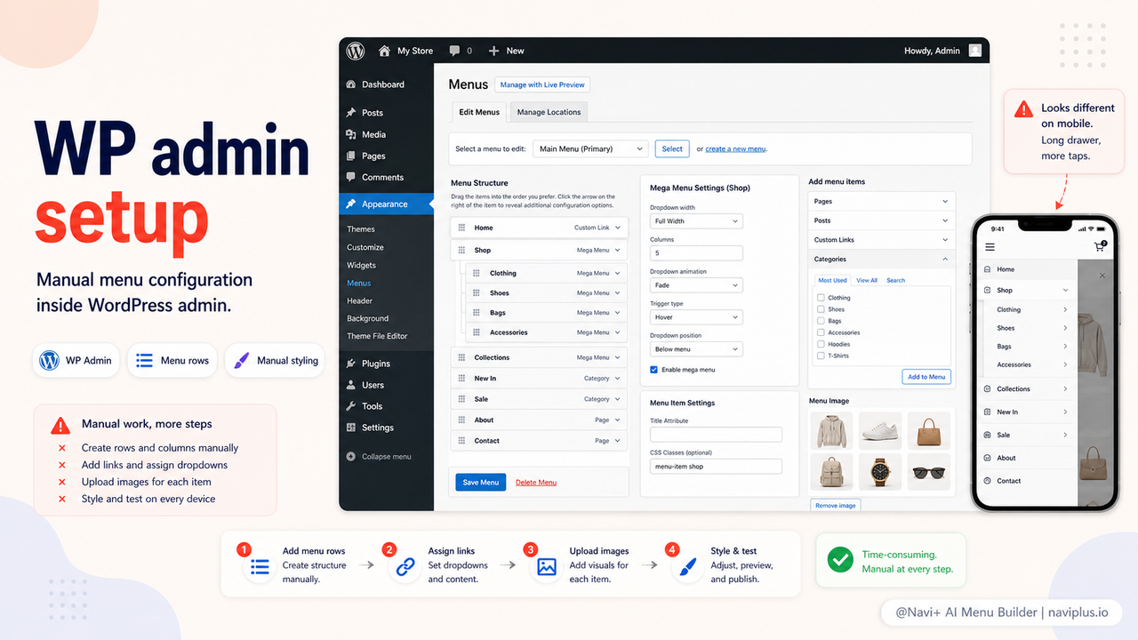 Buddha Mega Menu configuration in WordPress Admin