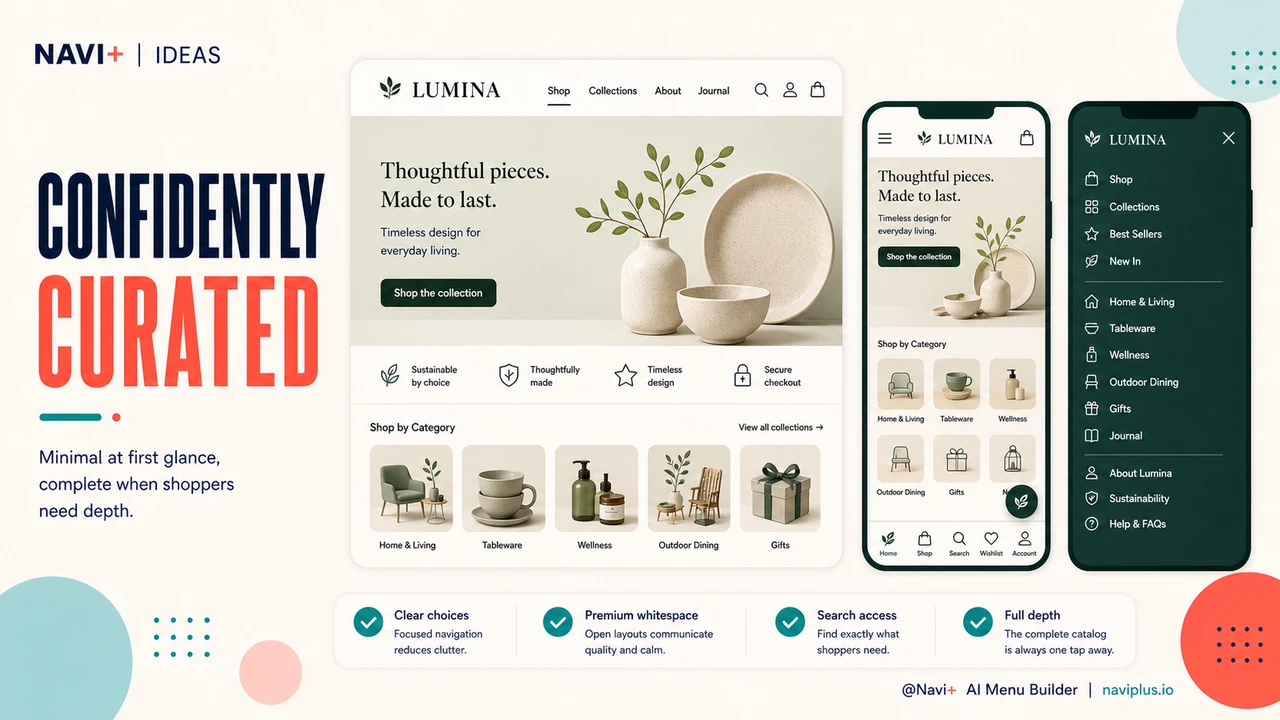 Outcome illustration for Less is more in navigation — the case for radical simplicity