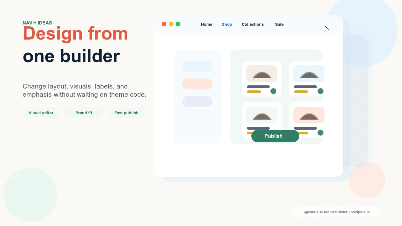 Solution illustration for Split-panel navigation — designing for stores that serve two distinct audiences