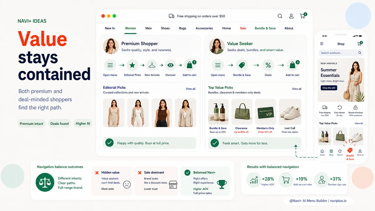 Outcome illustration for Price-sensitive shoppers navigate differently — how to design for value seekers without devaluing your brand