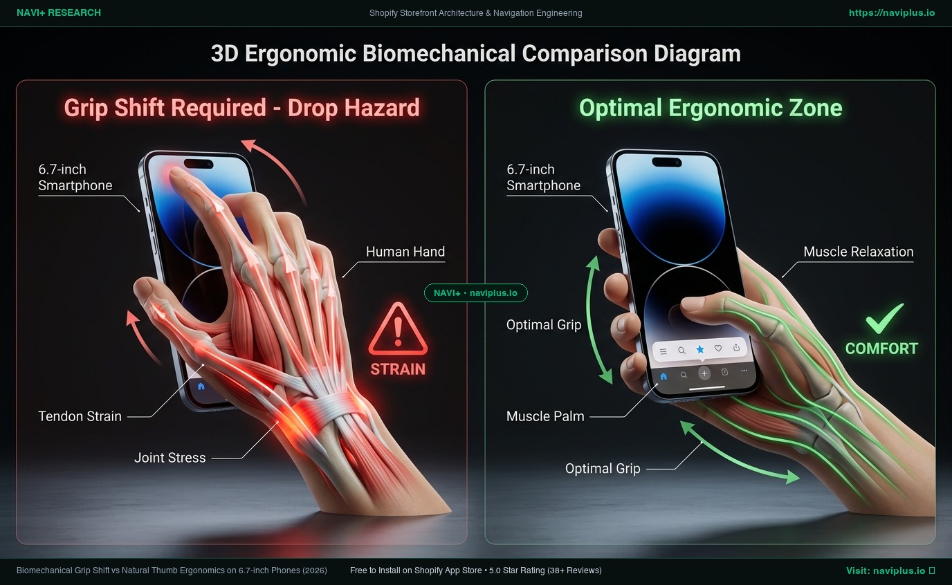 Biomechanical Grip Shift Comparison: Natural Comfort vs Overextended Strain